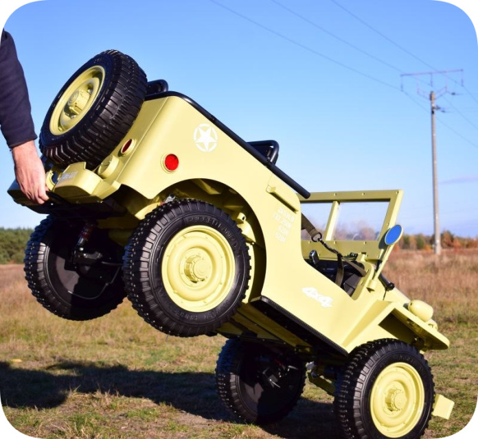 Jeep Willys Na Akumulator Dla Dziecka Holowanie